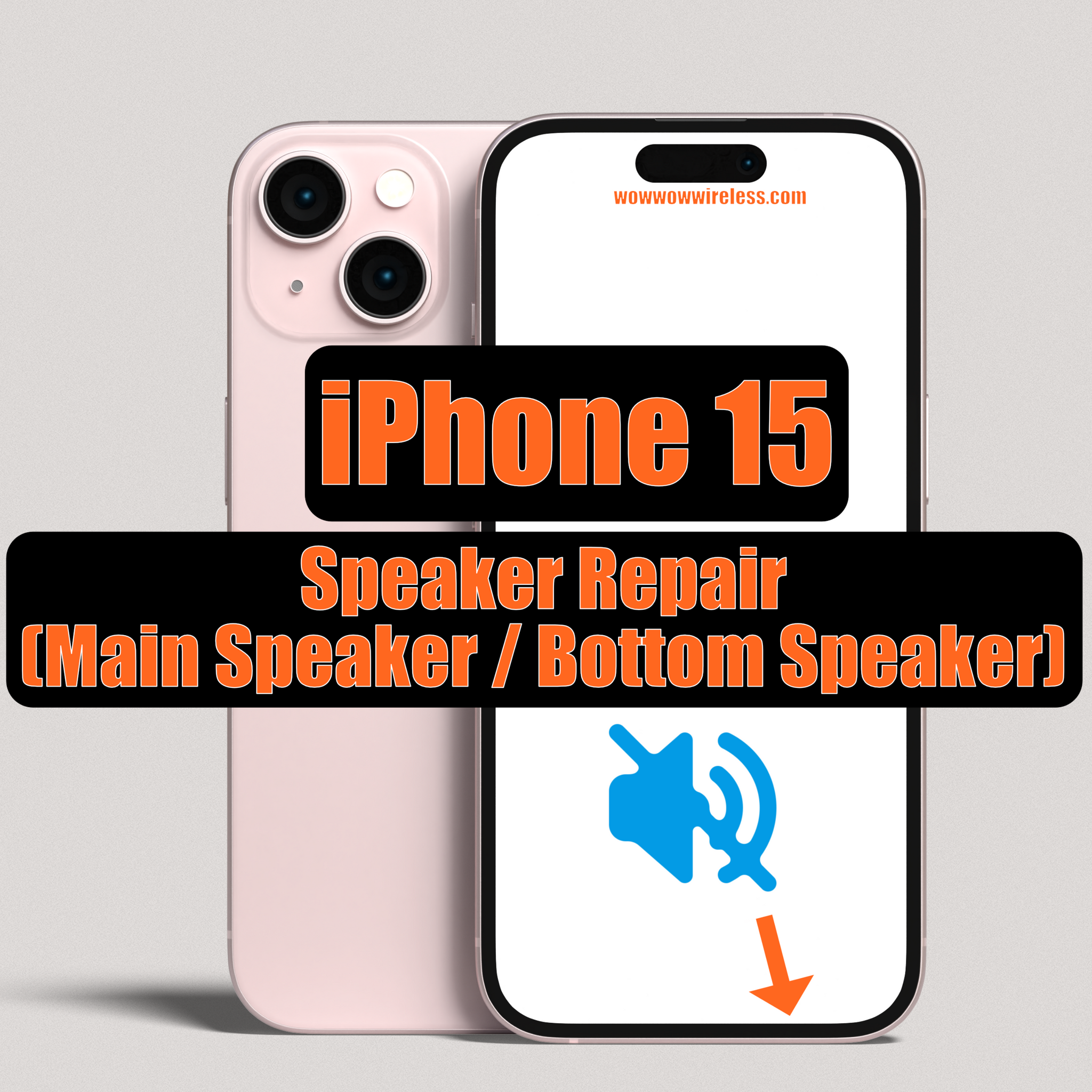 Apple iPhone 15 Speaker Repair (Main Speaker / Bottom Speaker)